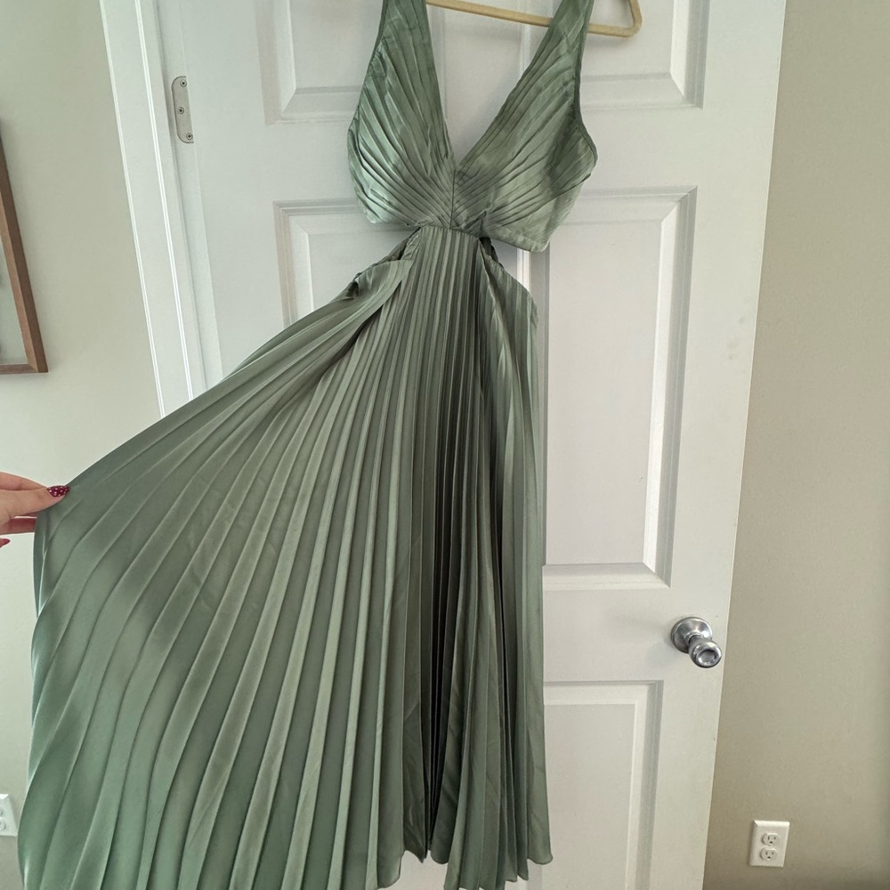 Abercrombie & Fitch Sage Green Maxi Dress